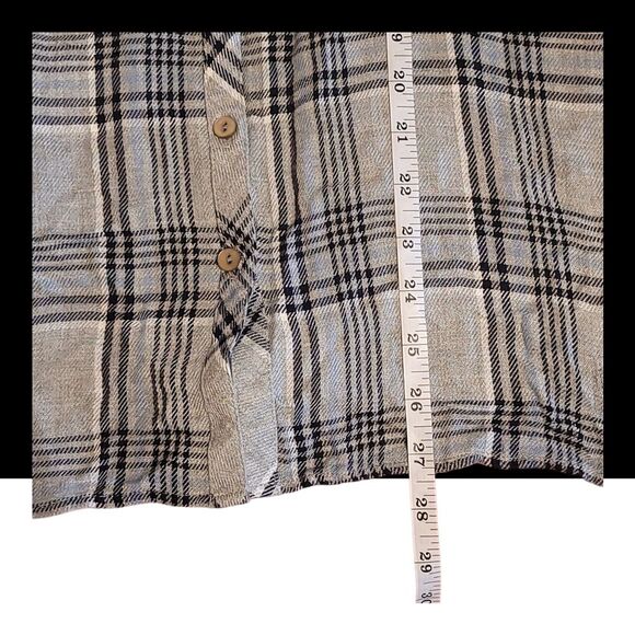 J. Jill Grey Plaid Button-Down Tunic Shirt. XS - Picture 9 of 9
